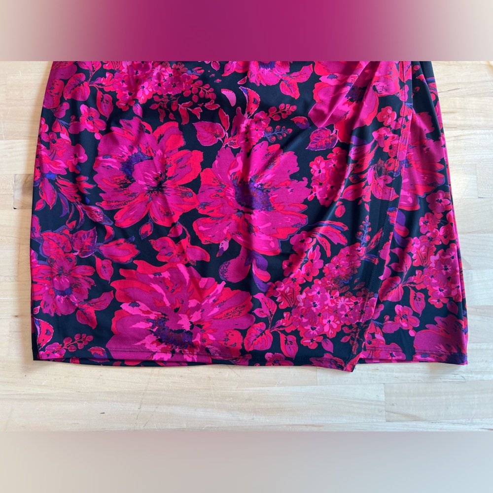 Women’s size 10 Lauren Ralph Lauren capped Sleeveless Floral Dress flowers wrap - Picture 3 of 15